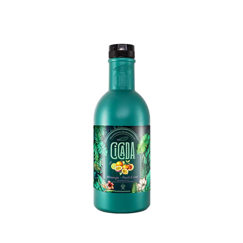 Cicada Maracuja Peach & Lime Getränkekonzentrat mit Bio-Agave 1L